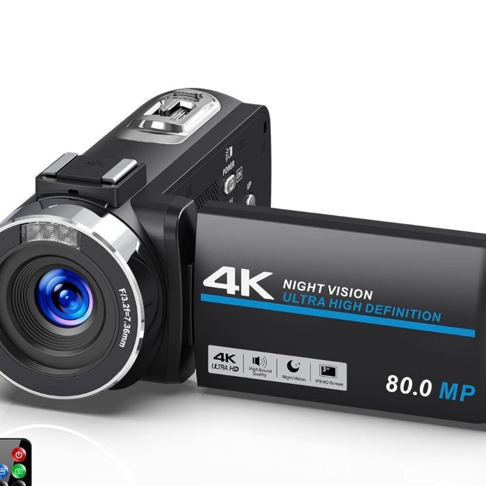 New Camcorder Video Camera 4K 80MP 18X Digital Zoom Night Vision Sound Quality